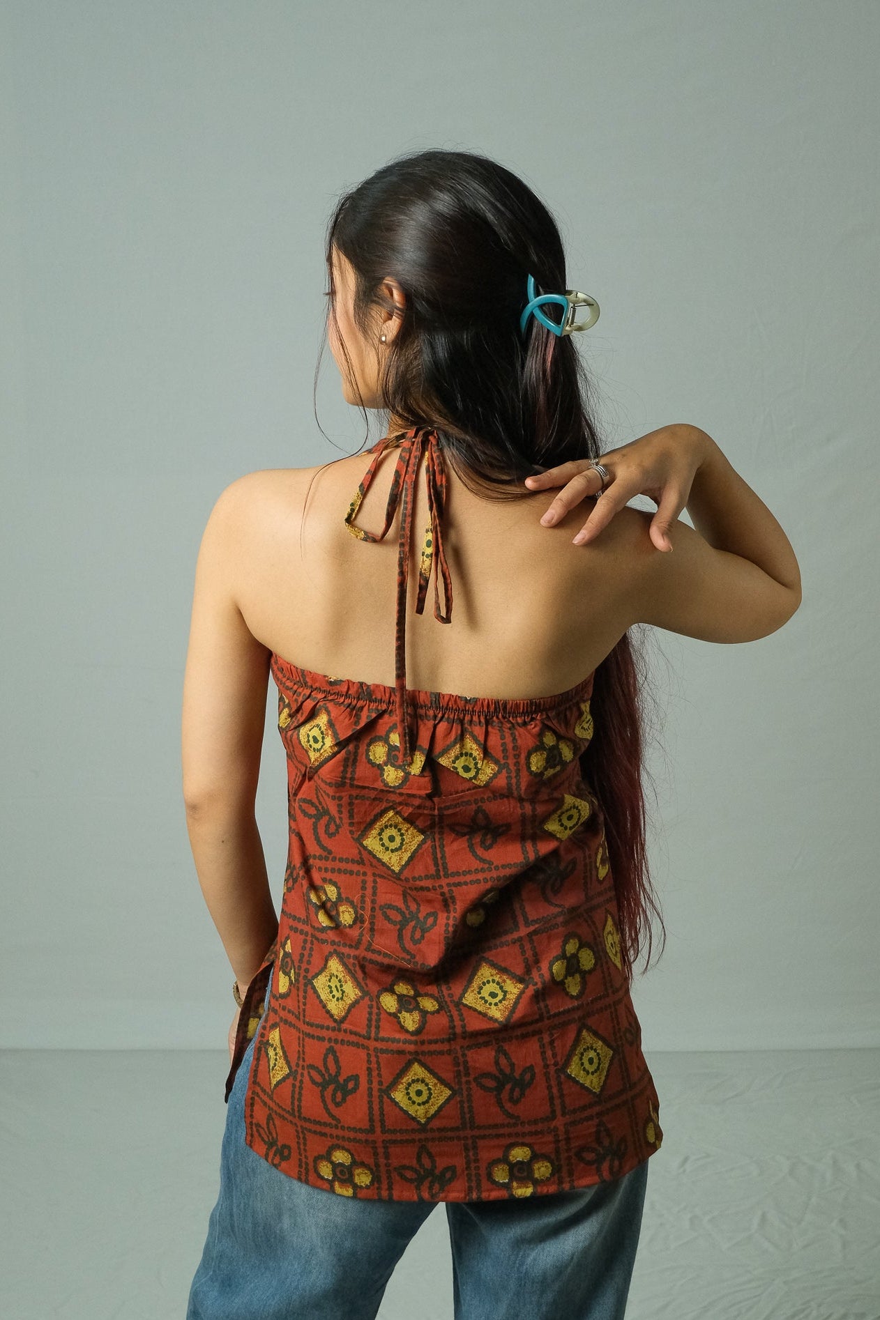Zyra – Halter Neck Top (Rust)