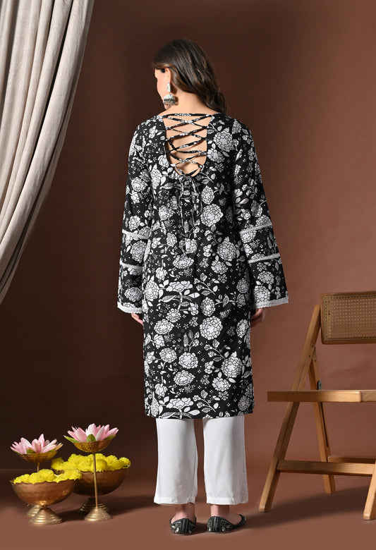 Zaina – Bell Sleeved Pakistani Kurta - KSAMA