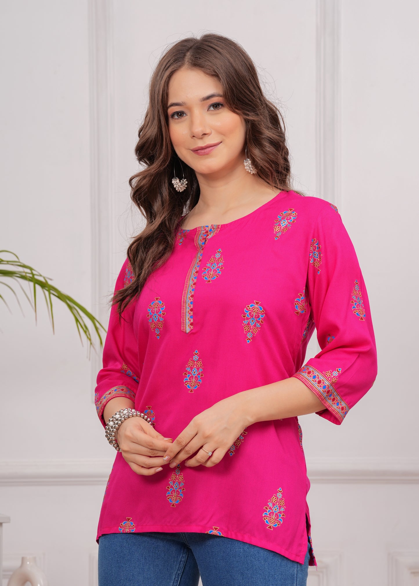 Noorika – Pink Ethnic Motif Kurti