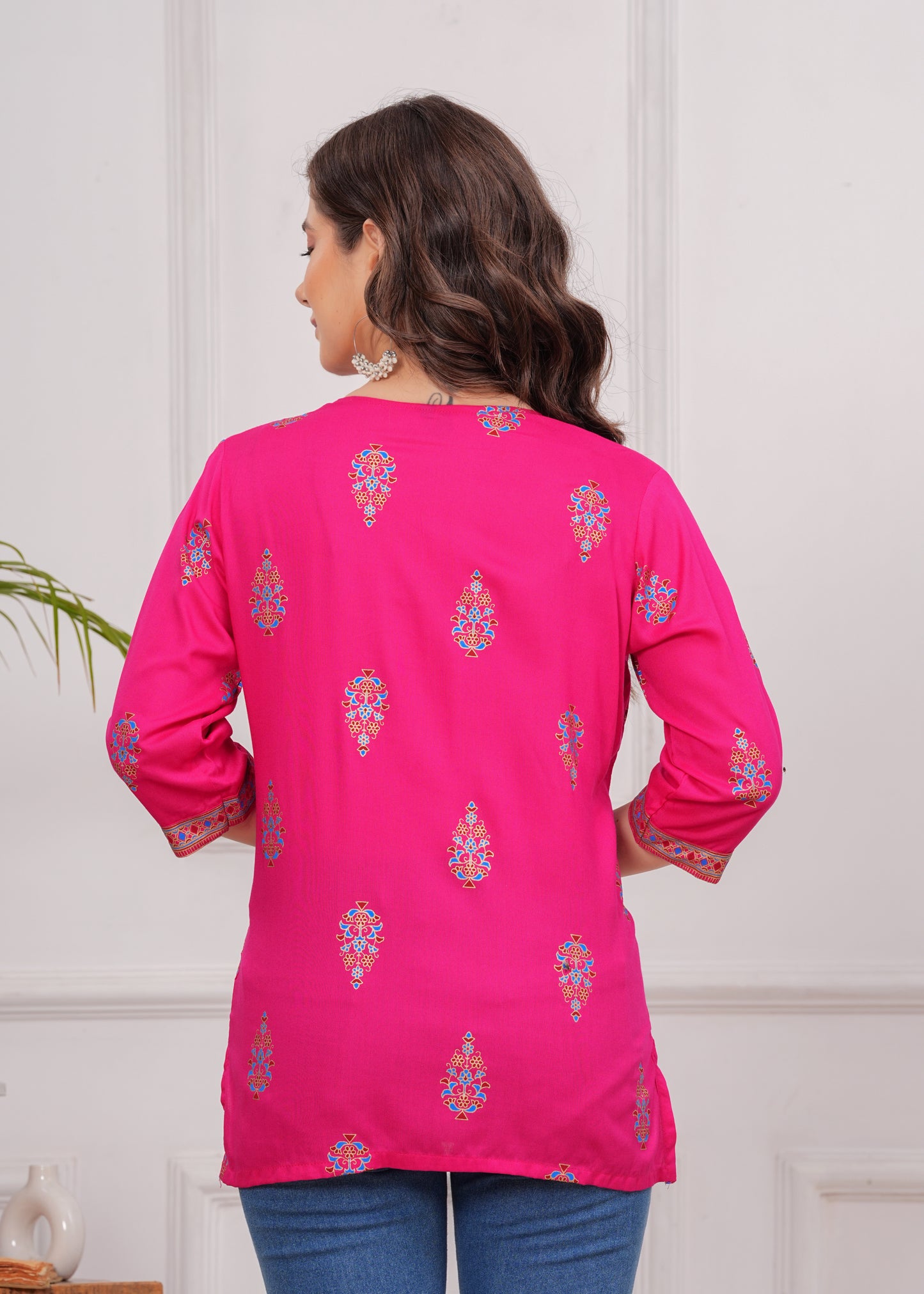 Noorika – Pink Ethnic Motif Kurti