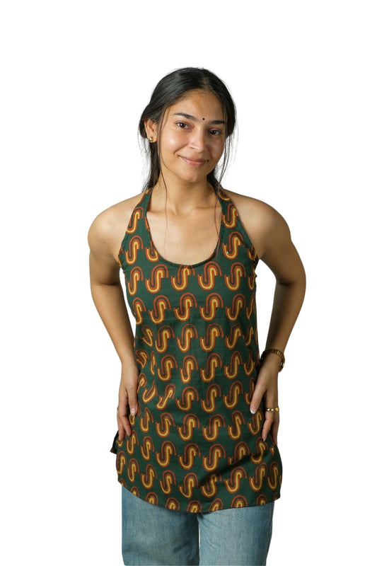 Veyra – Halter Neck Top (Bottle Green)
