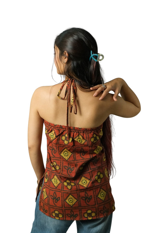 Zyra – Halter Neck Top (Rust)
