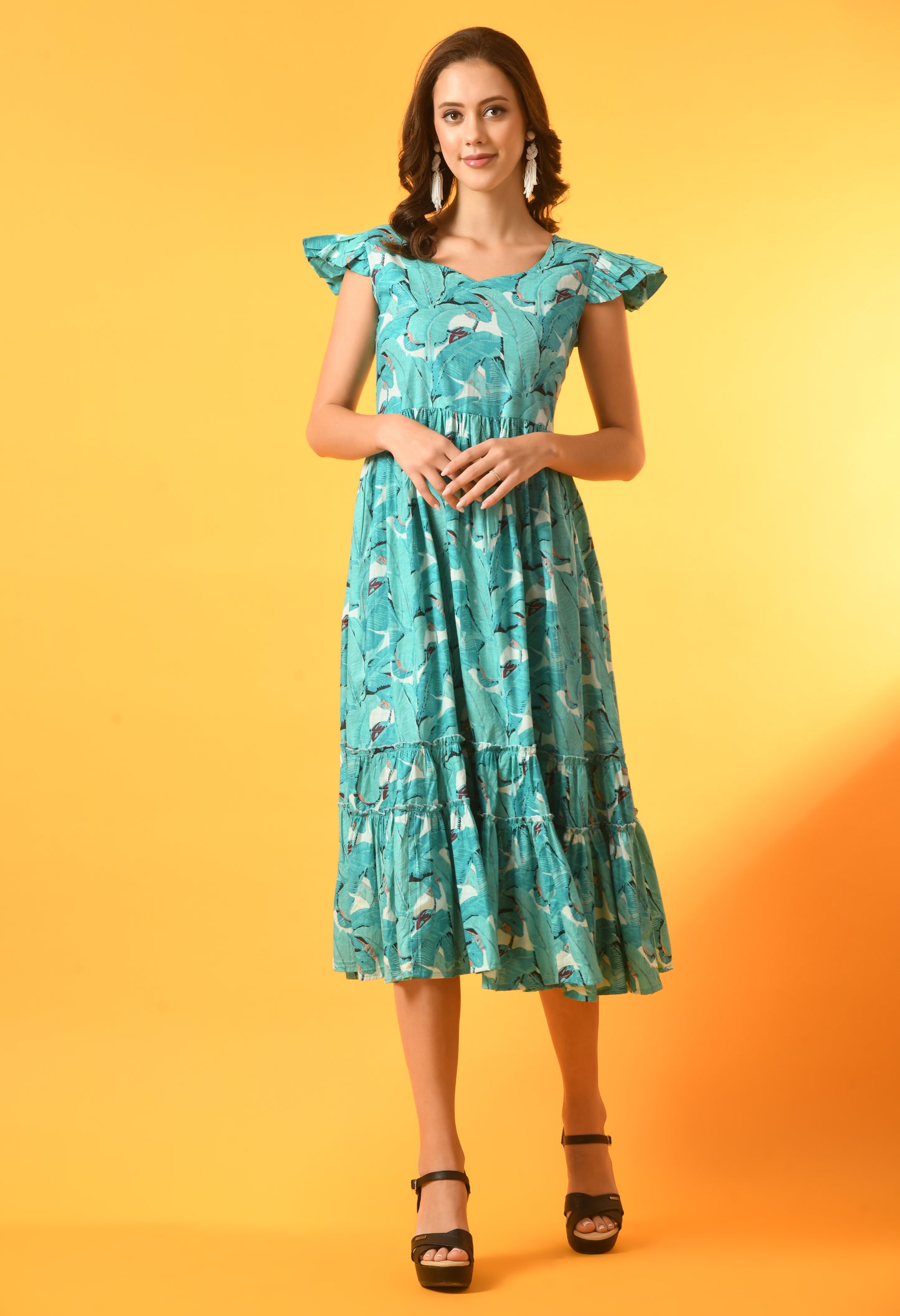 Ocean Breeze Frill-Tiered Dress
