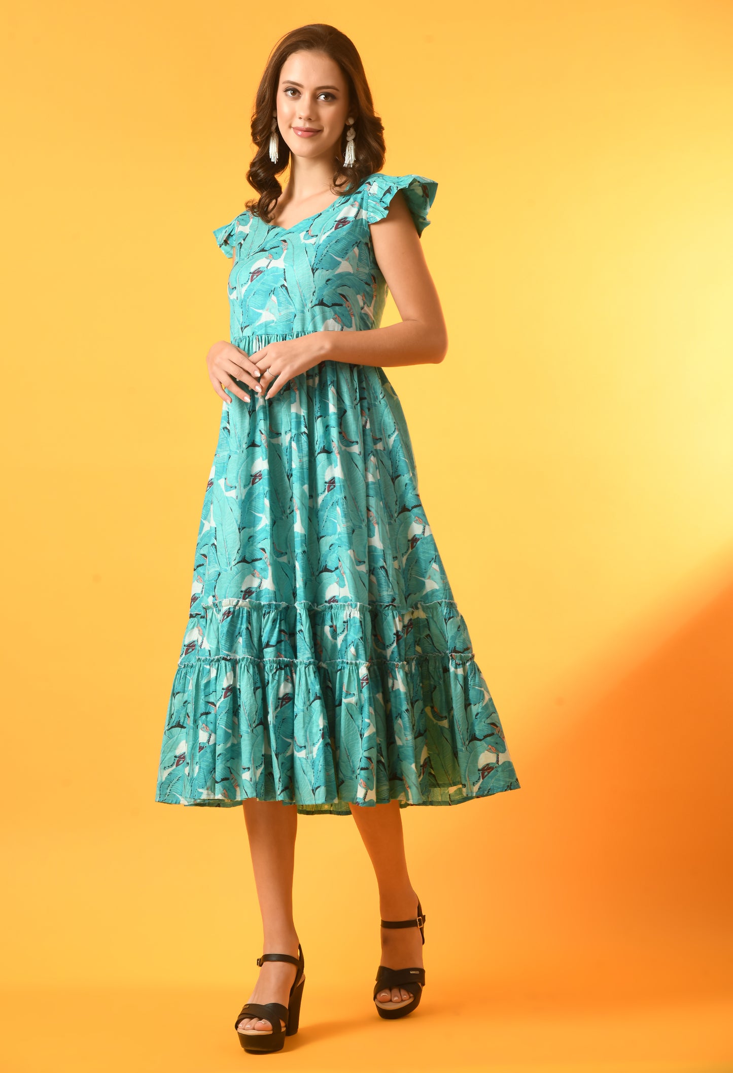 Ocean Breeze Frill-Tiered Dress