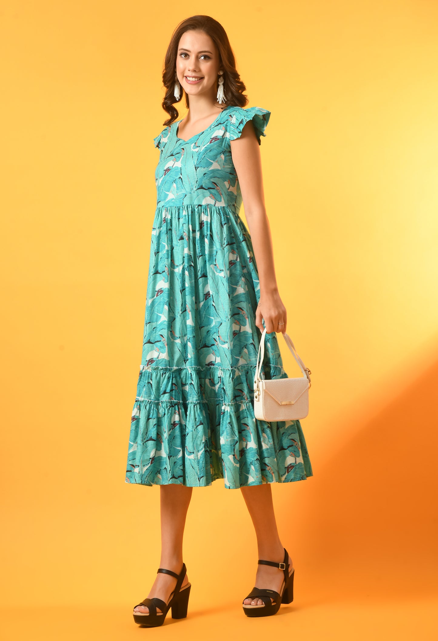 Ocean Breeze Frill-Tiered Dress