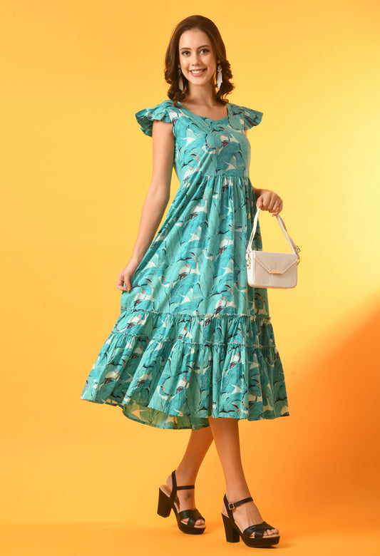 Ocean Breeze Frill-Tiered Dress