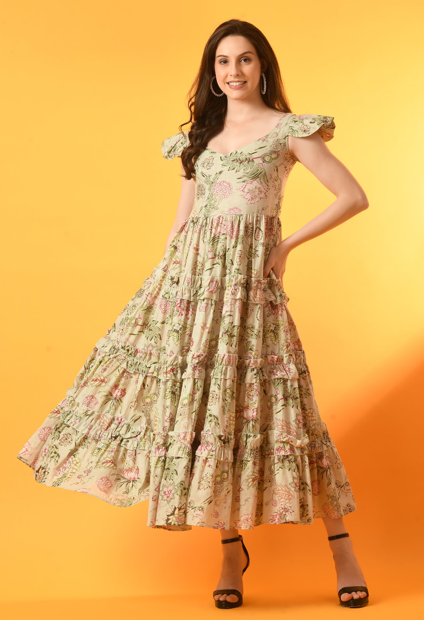 Desert Dazzle Multicolor Tiered Dress