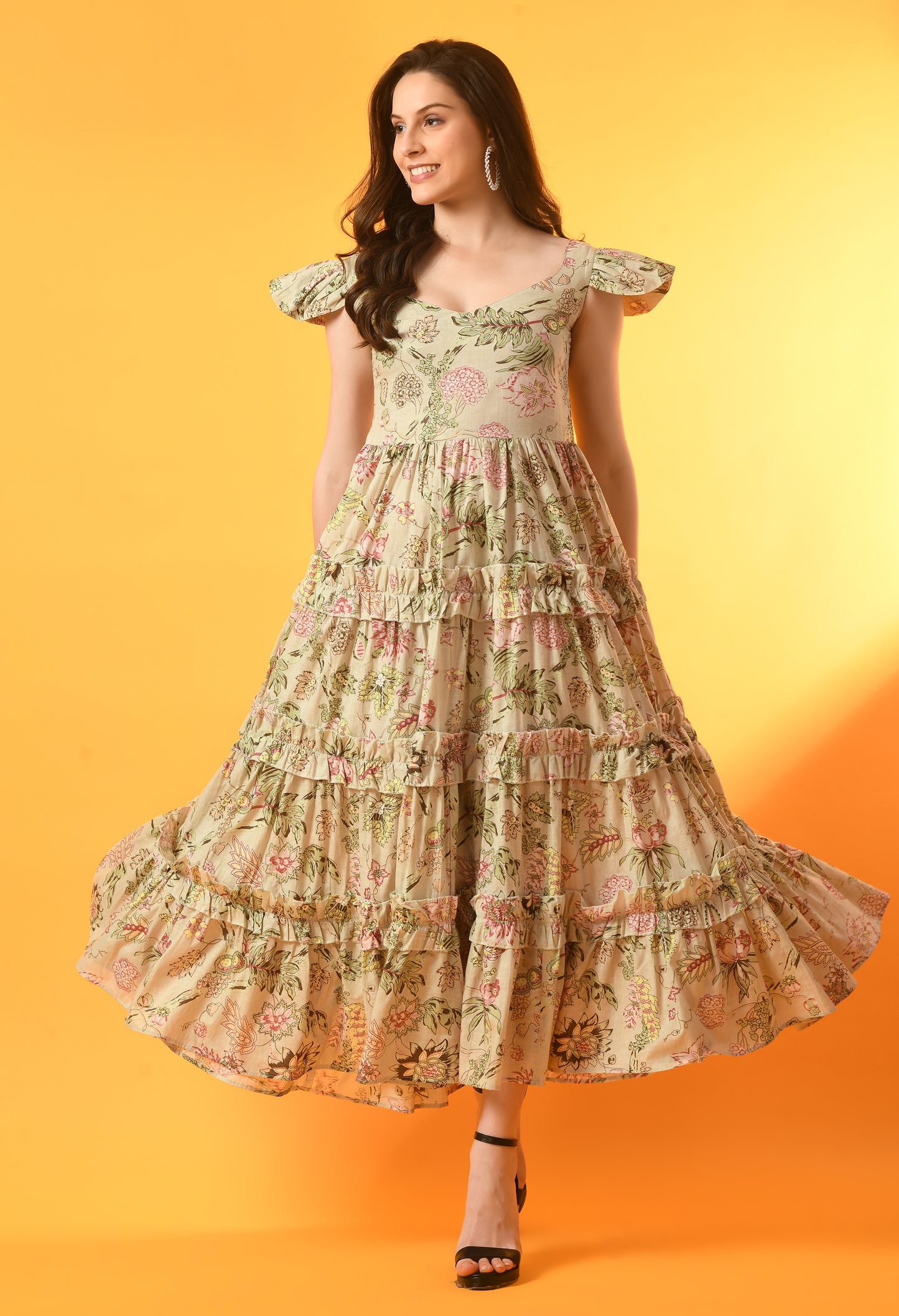 Desert Dazzle Multicolor Tiered Dress
