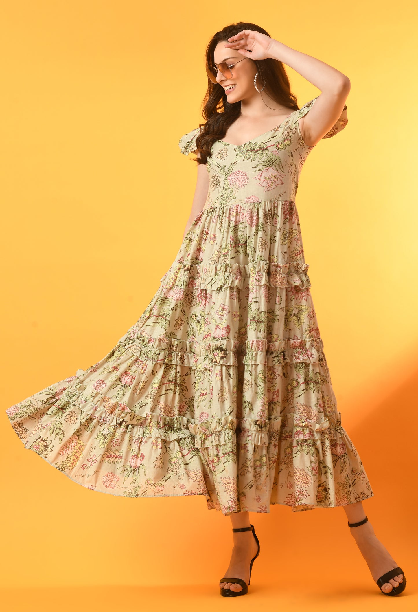Desert Dazzle Multicolor Tiered Dress