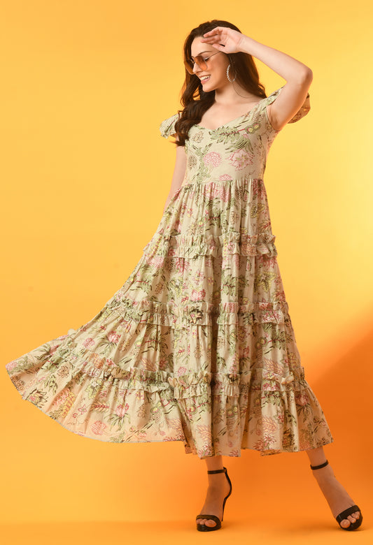 Desert Dazzle Multicolor Tiered Dress