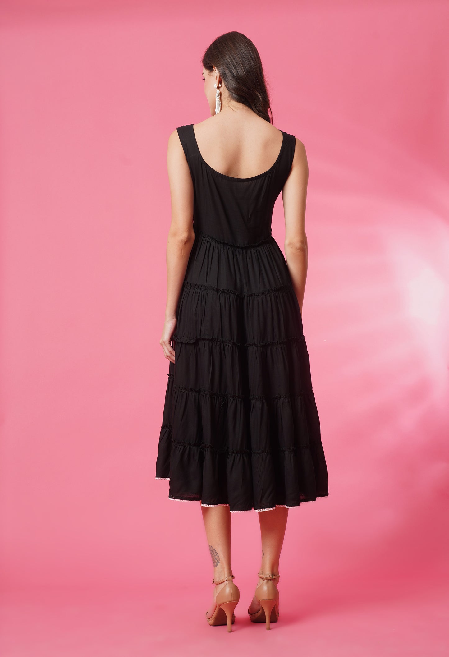 Velvet Night Tiered Dress