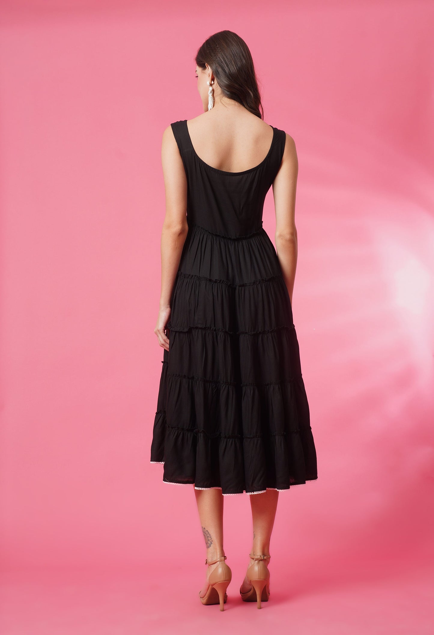 Velvet Night Tiered Dress