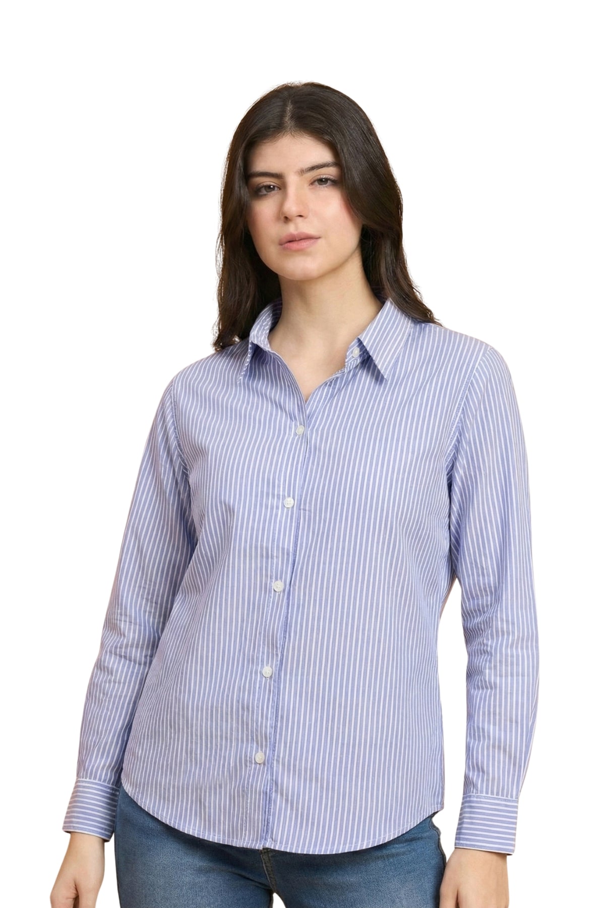 Lilacline - Striped Fitted Shirt (Lavender)