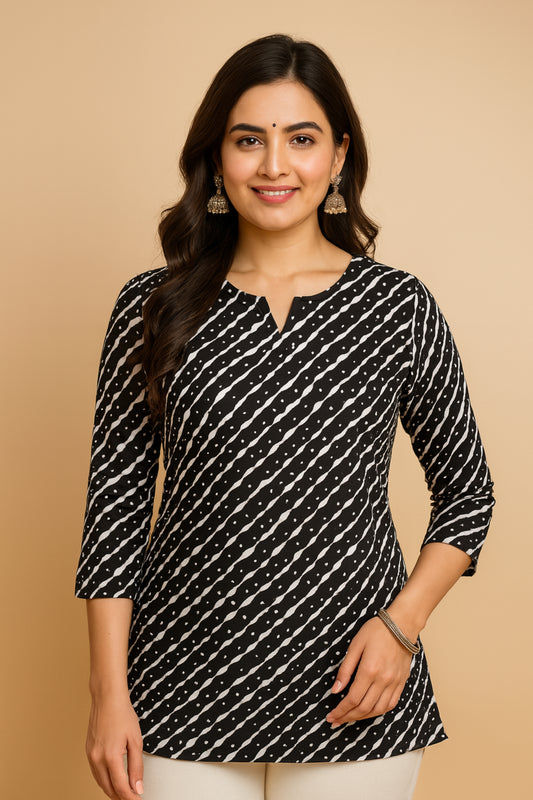 Nisha - Leheriya Cotton Kurti