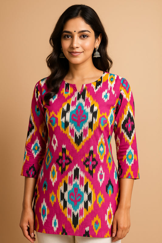 Rangbhor - Ikat Cotton Kurti