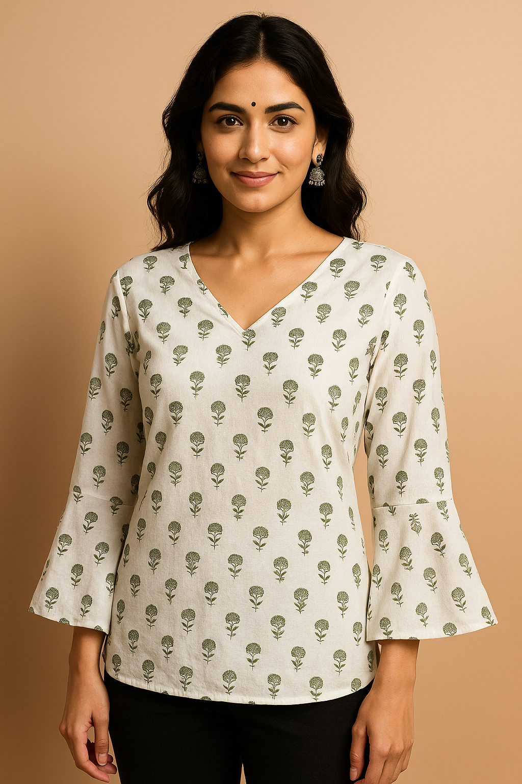 Gulbaan - Crisscross Back Cotton Top