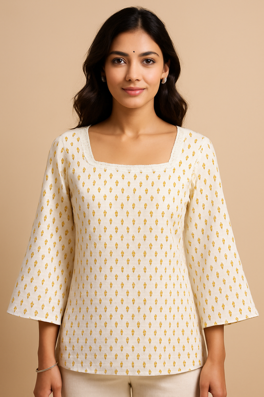 Chandani - Square Neck Cotton Top