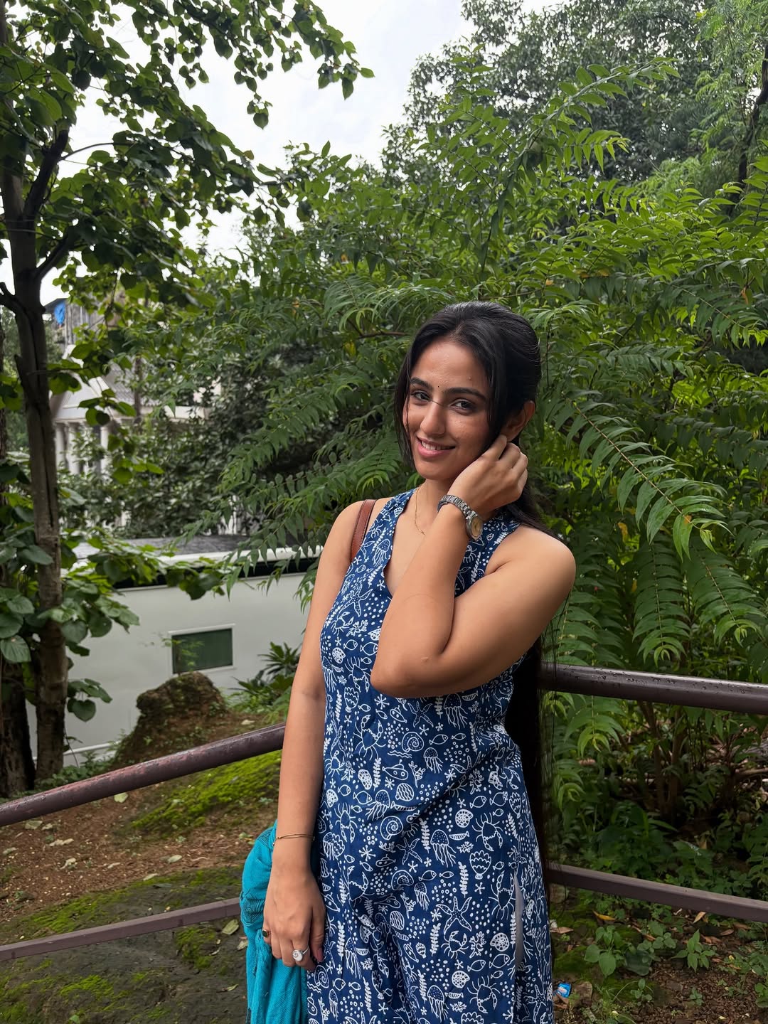 Kavya - Indigo Designer Back Kurti