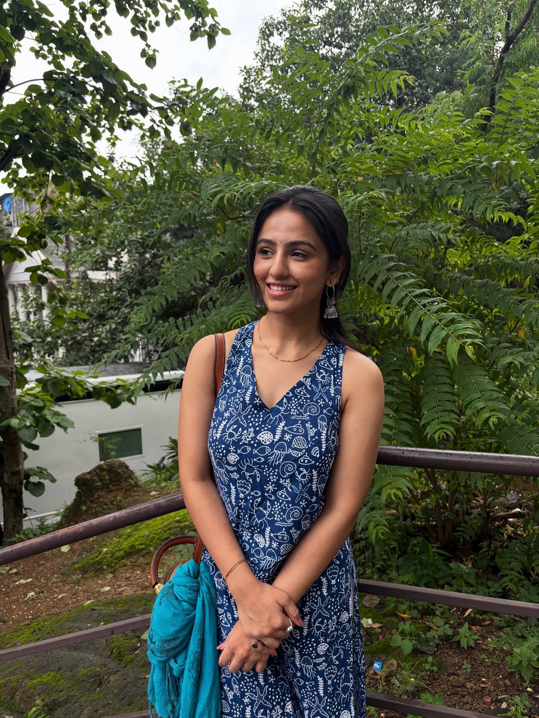 Kavya - Indigo Designer Back Kurti