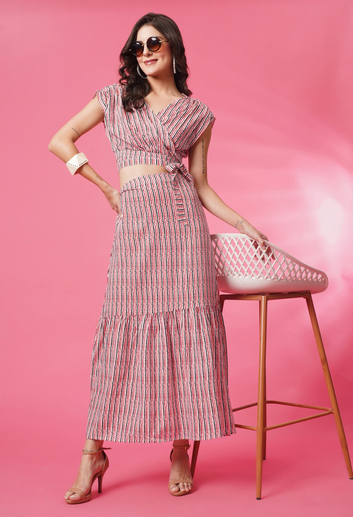 Linear Luxe Skirt Co-ord Set