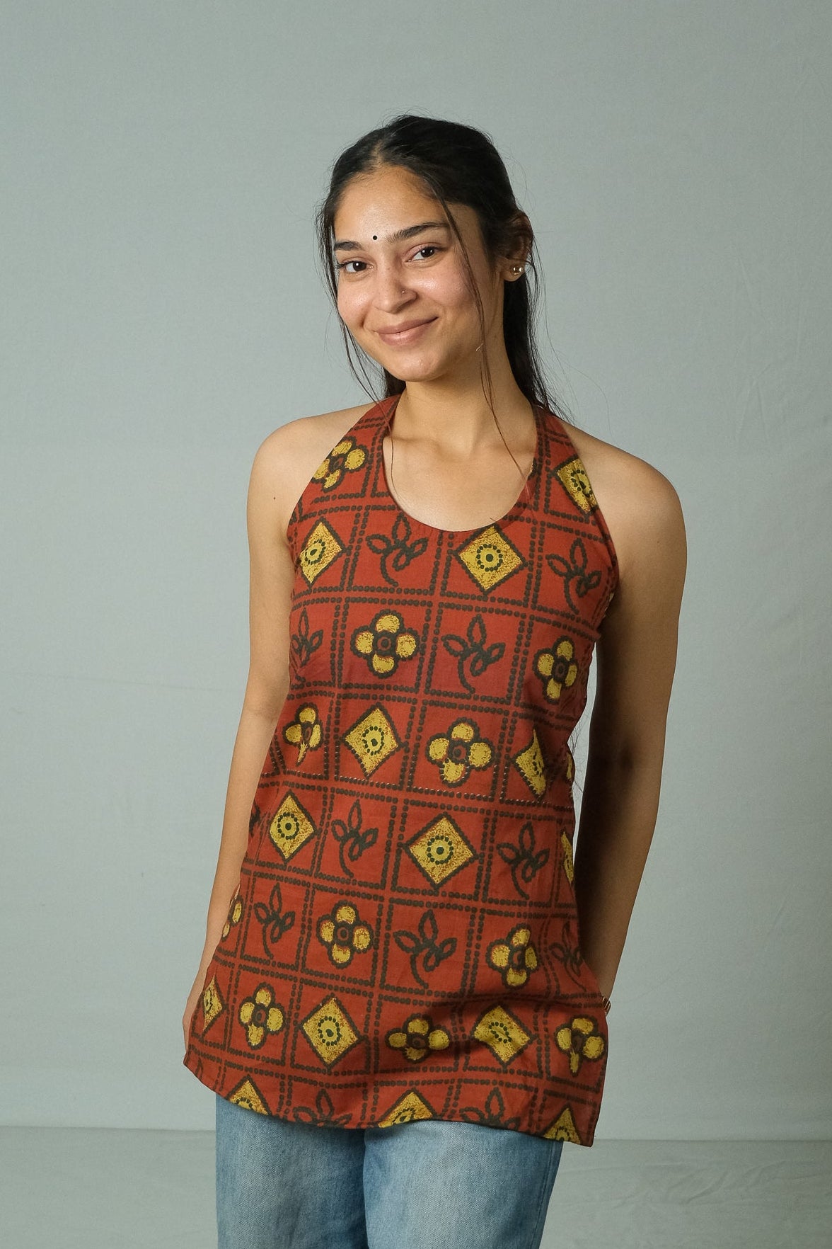 Zyra – Halter Neck Top (Rust)