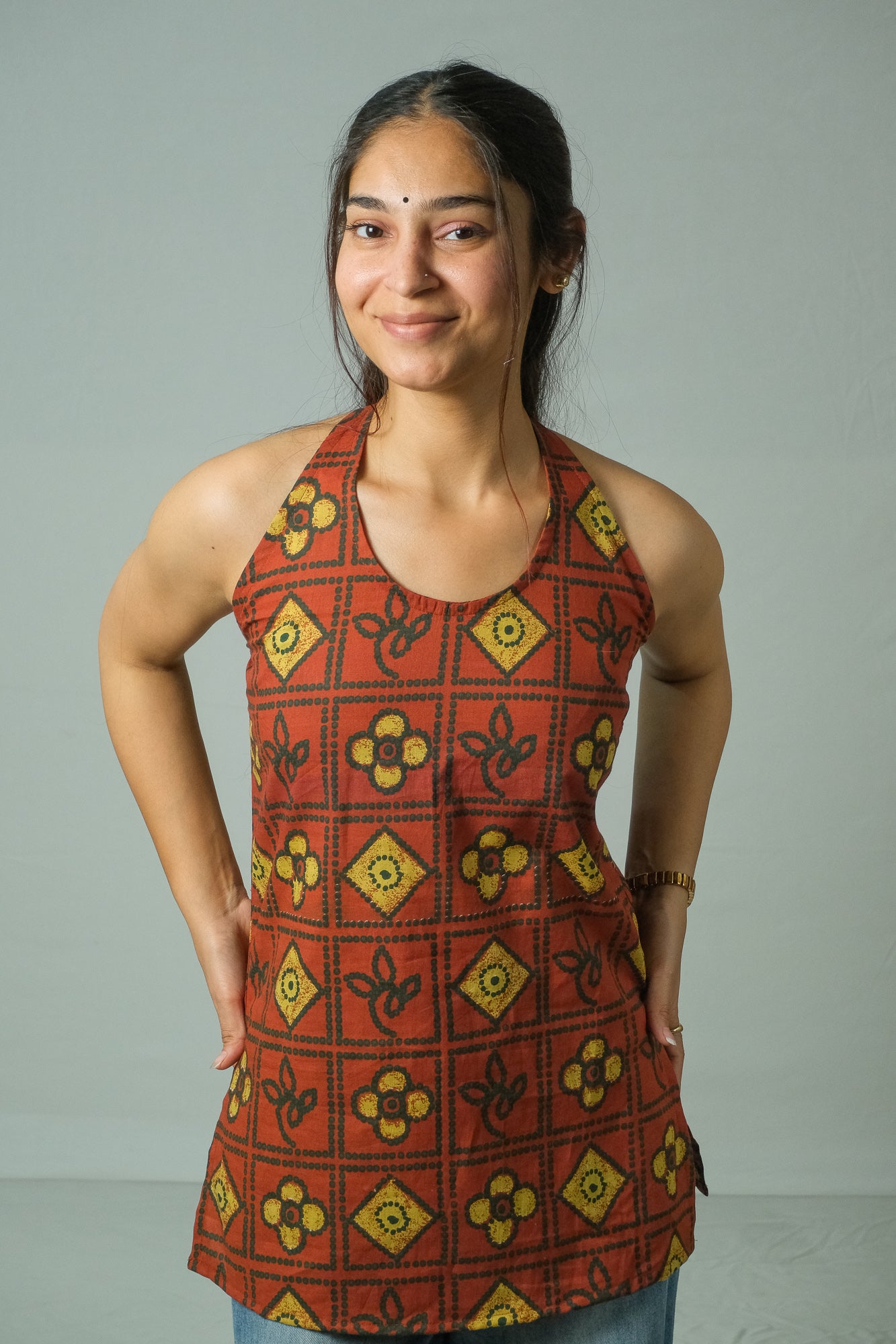 Zyra – Halter Neck Top (Rust)