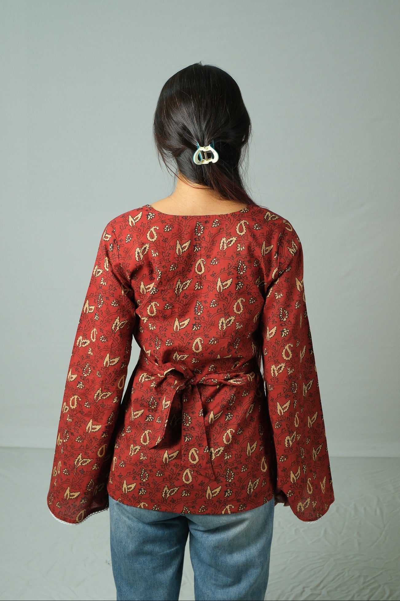 Riona – Square Neck Kurti (Maroon)