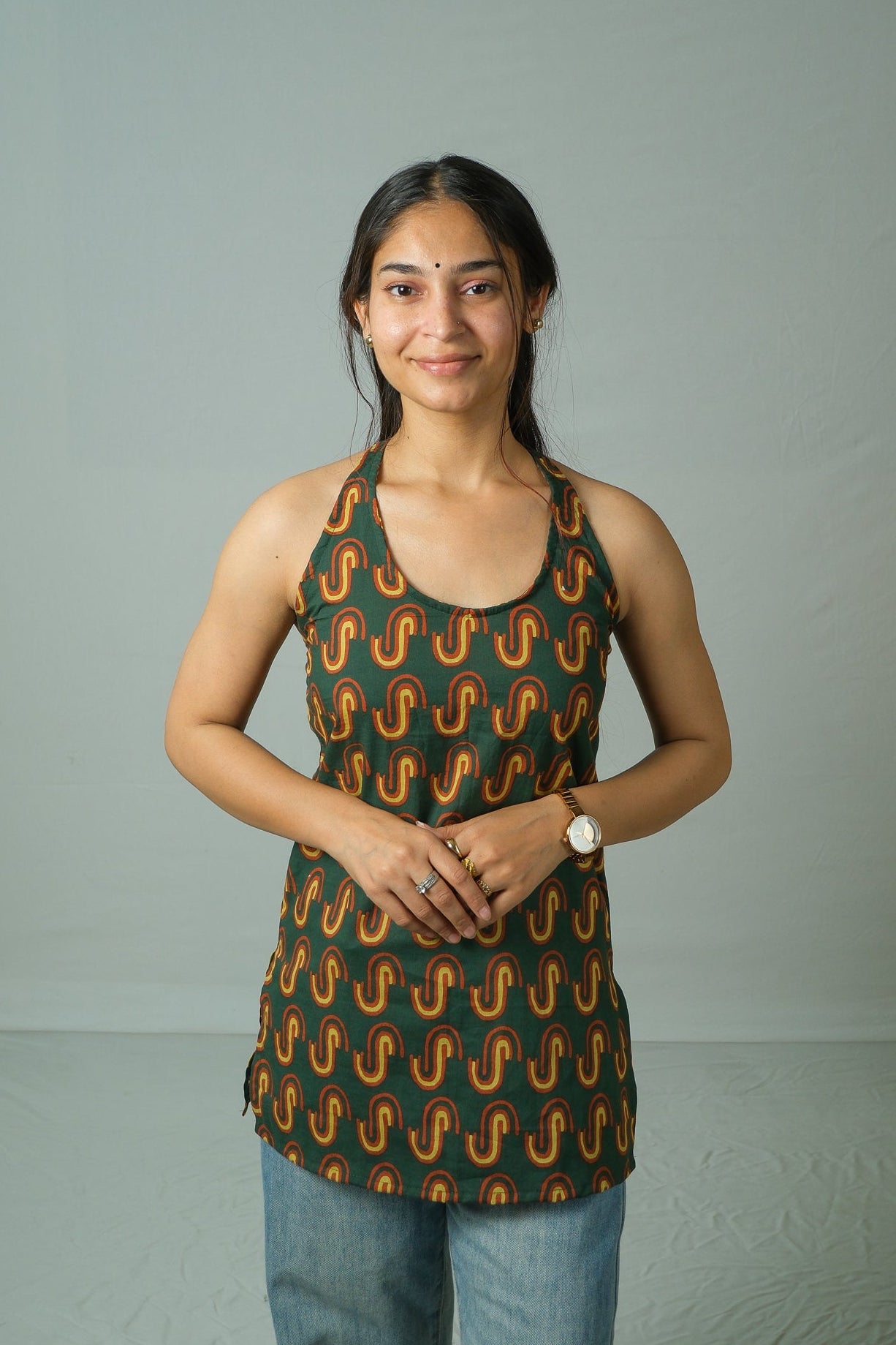 Veyra – Halter Neck Top (Bottle Green)