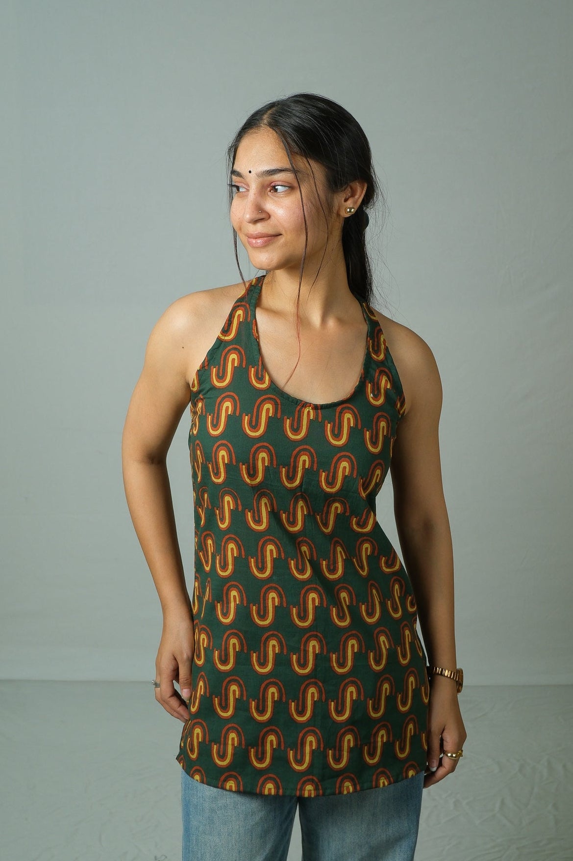 Veyra – Halter Neck Top (Bottle Green)