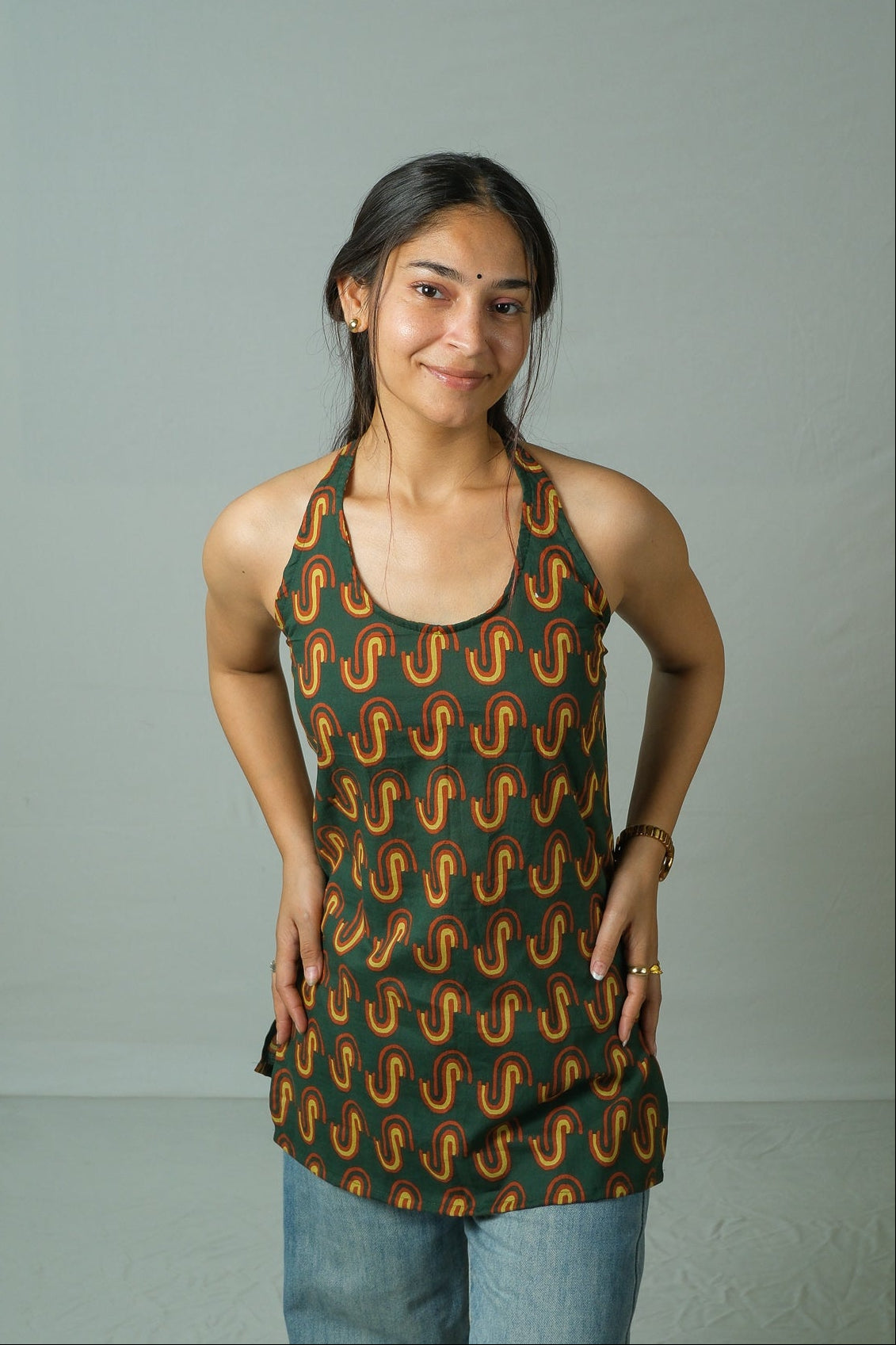 Veyra – Halter Neck Top (Bottle Green)