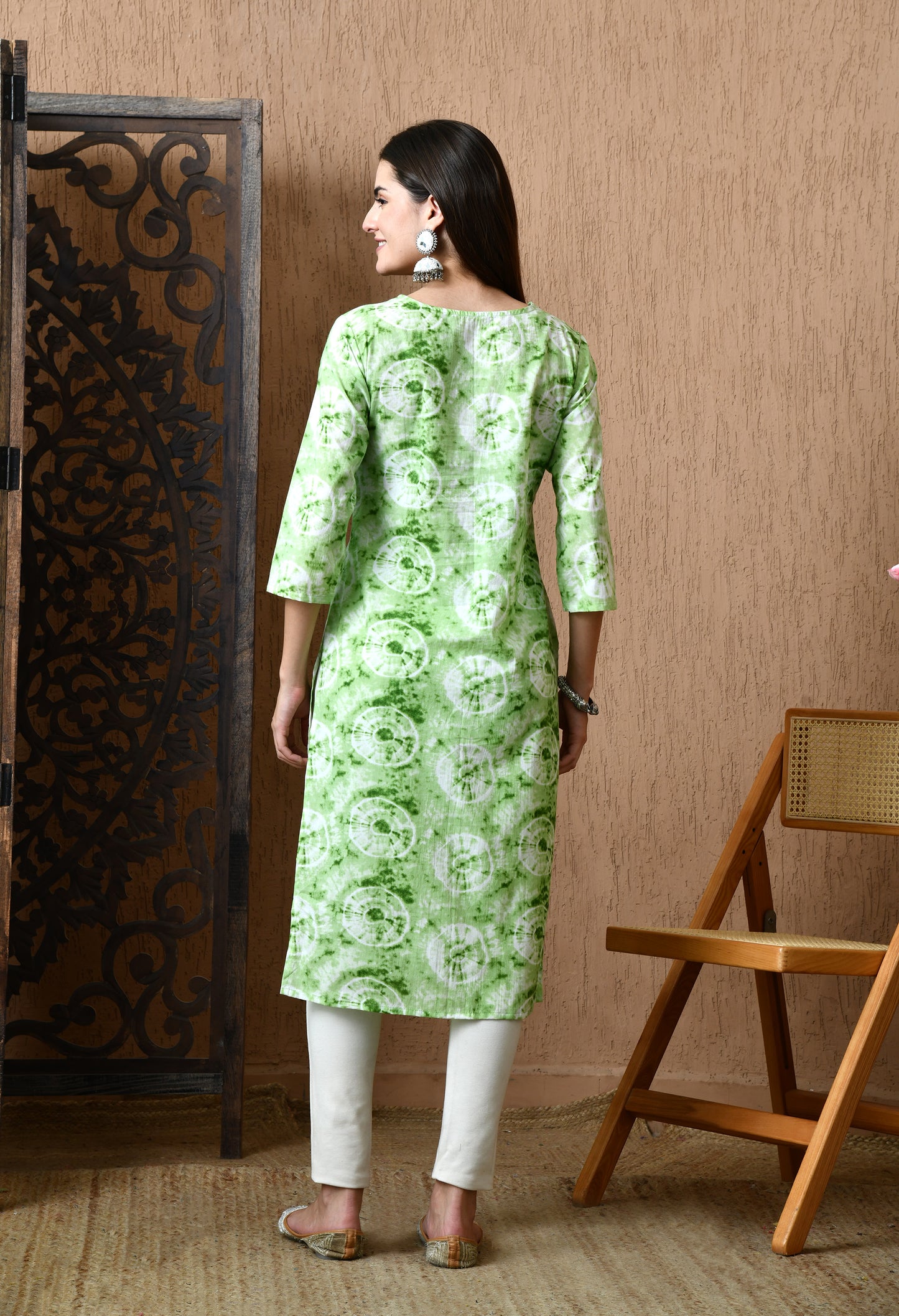 Tisya – Light Green Ombre Print Kurta
