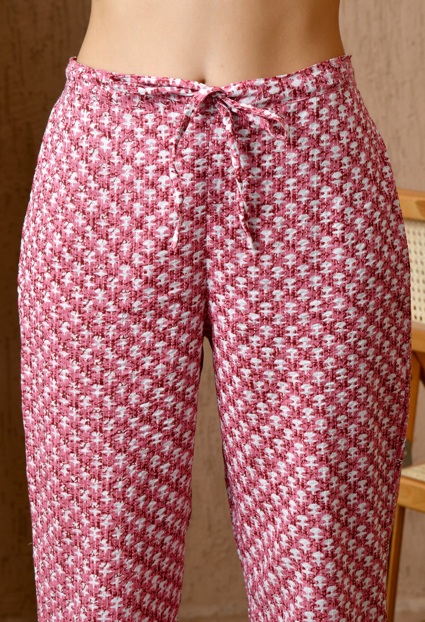 Suhani – Mauve Kurta Pant Set with Traditional Motif Print
