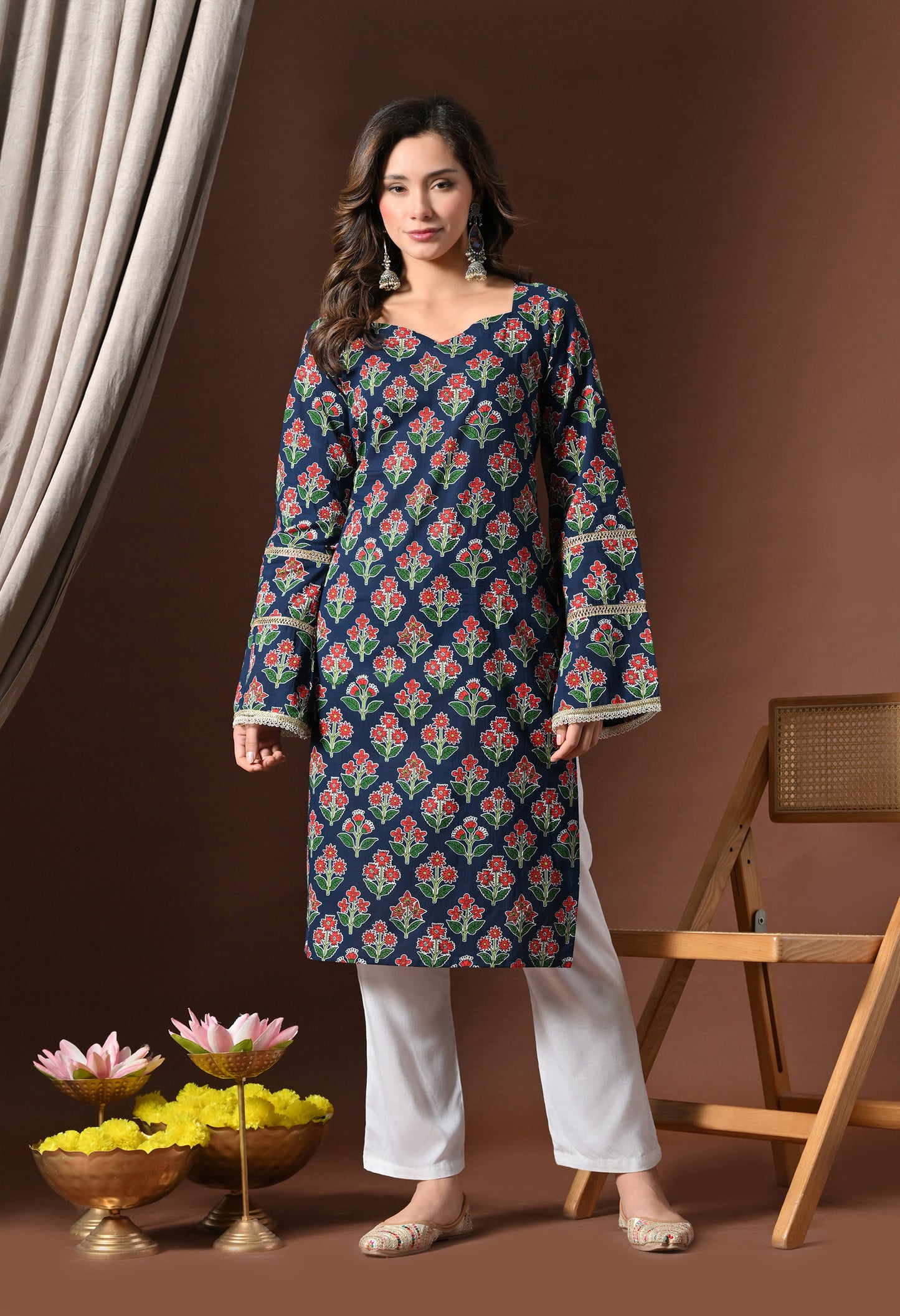 Mehr – Bell Sleeved Pakistani Kurta - KSAMA