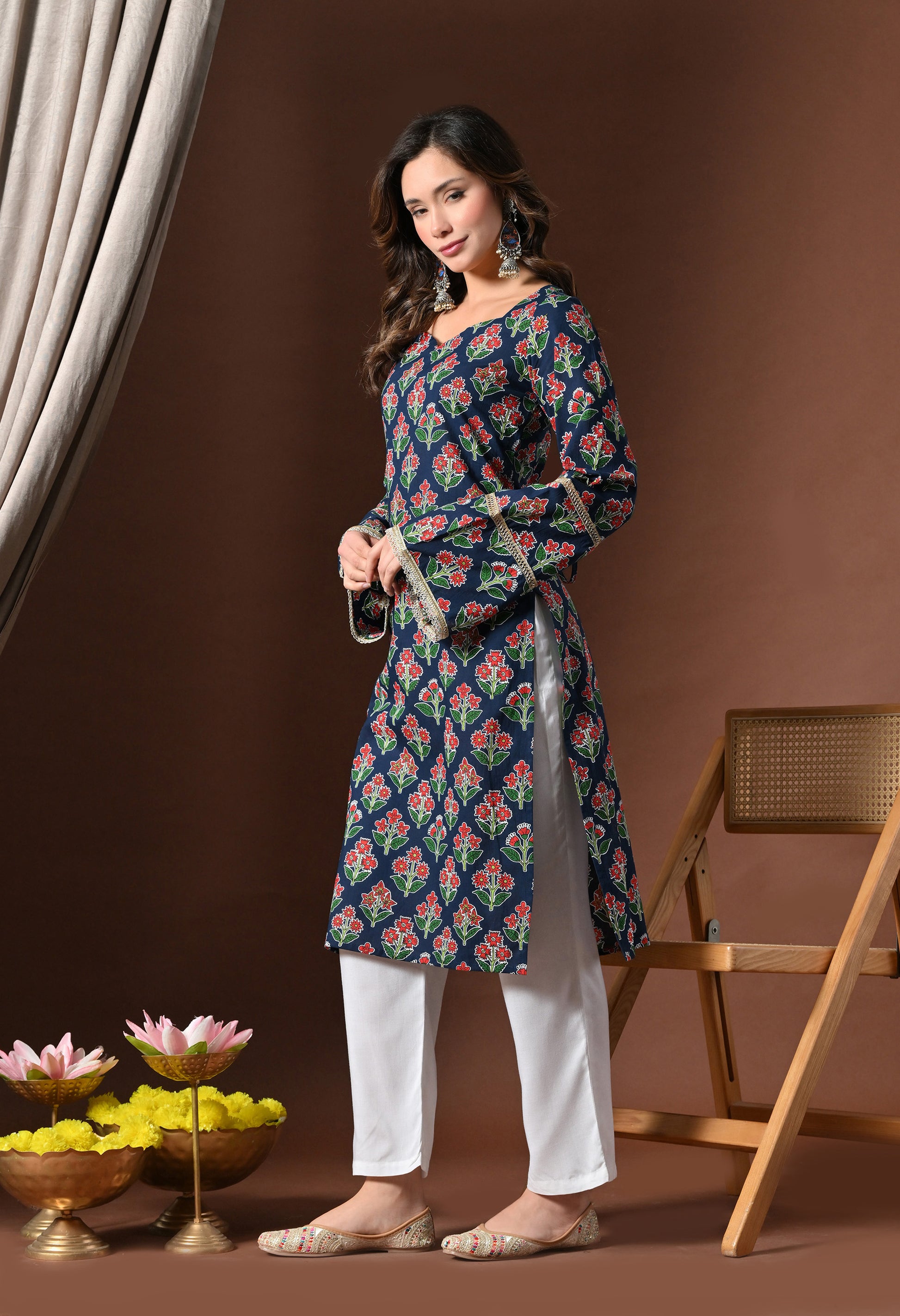 Mehr – Bell Sleeved Pakistani Kurta - KSAMA