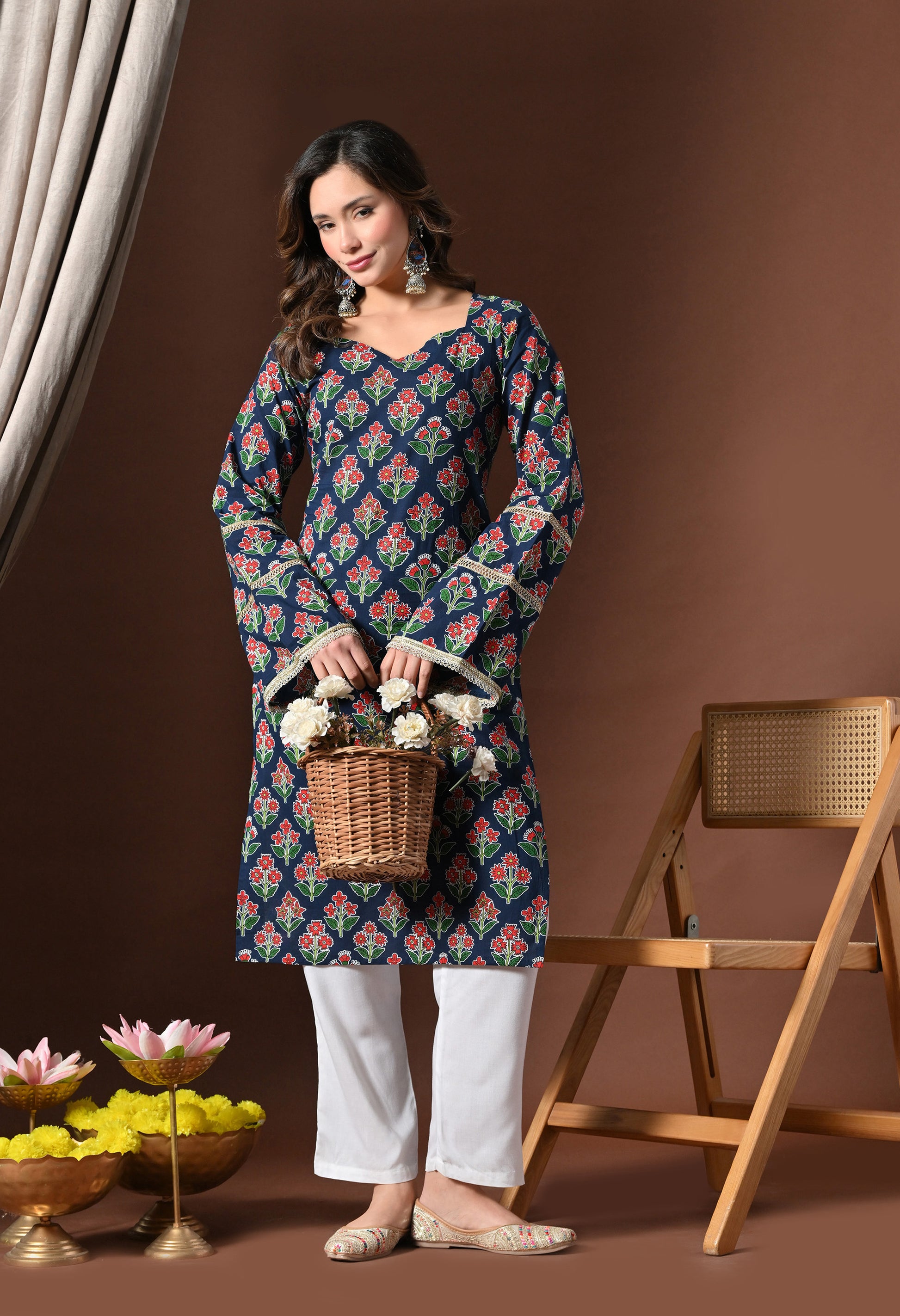 Mehr – Bell Sleeved Pakistani Kurta - KSAMA
