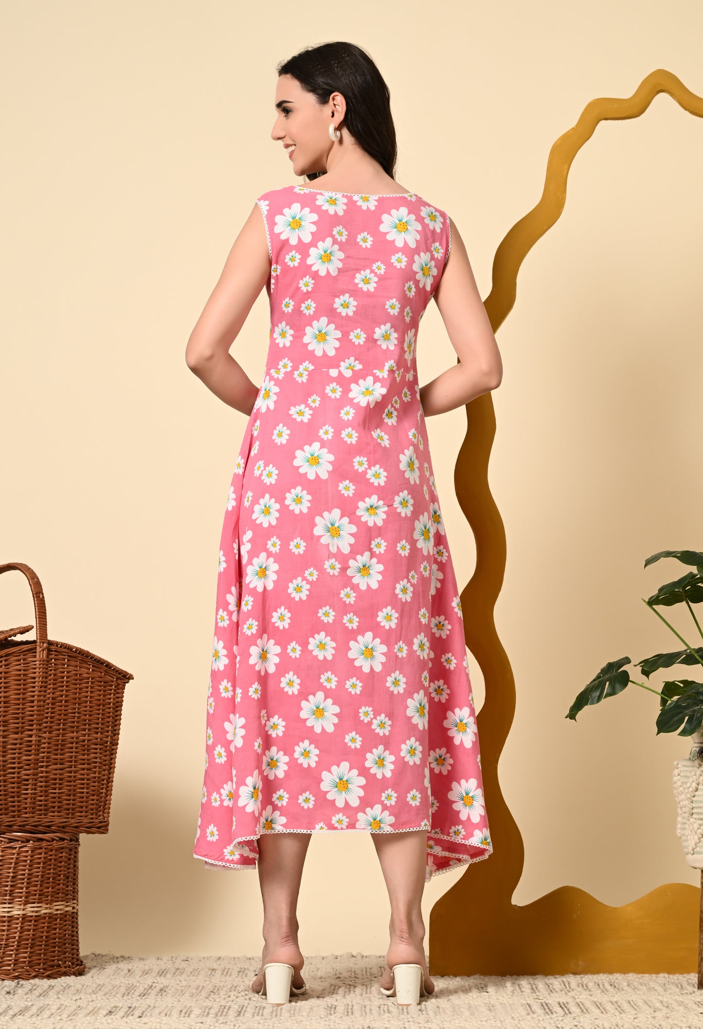 Petal Charm Pink Floral Dress