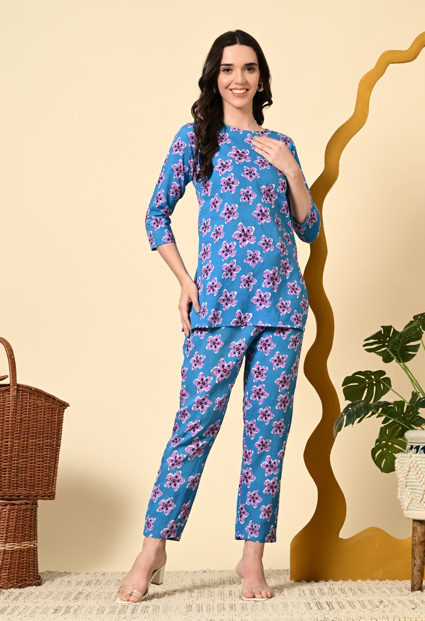 Indigo Bloom Co-ord Set