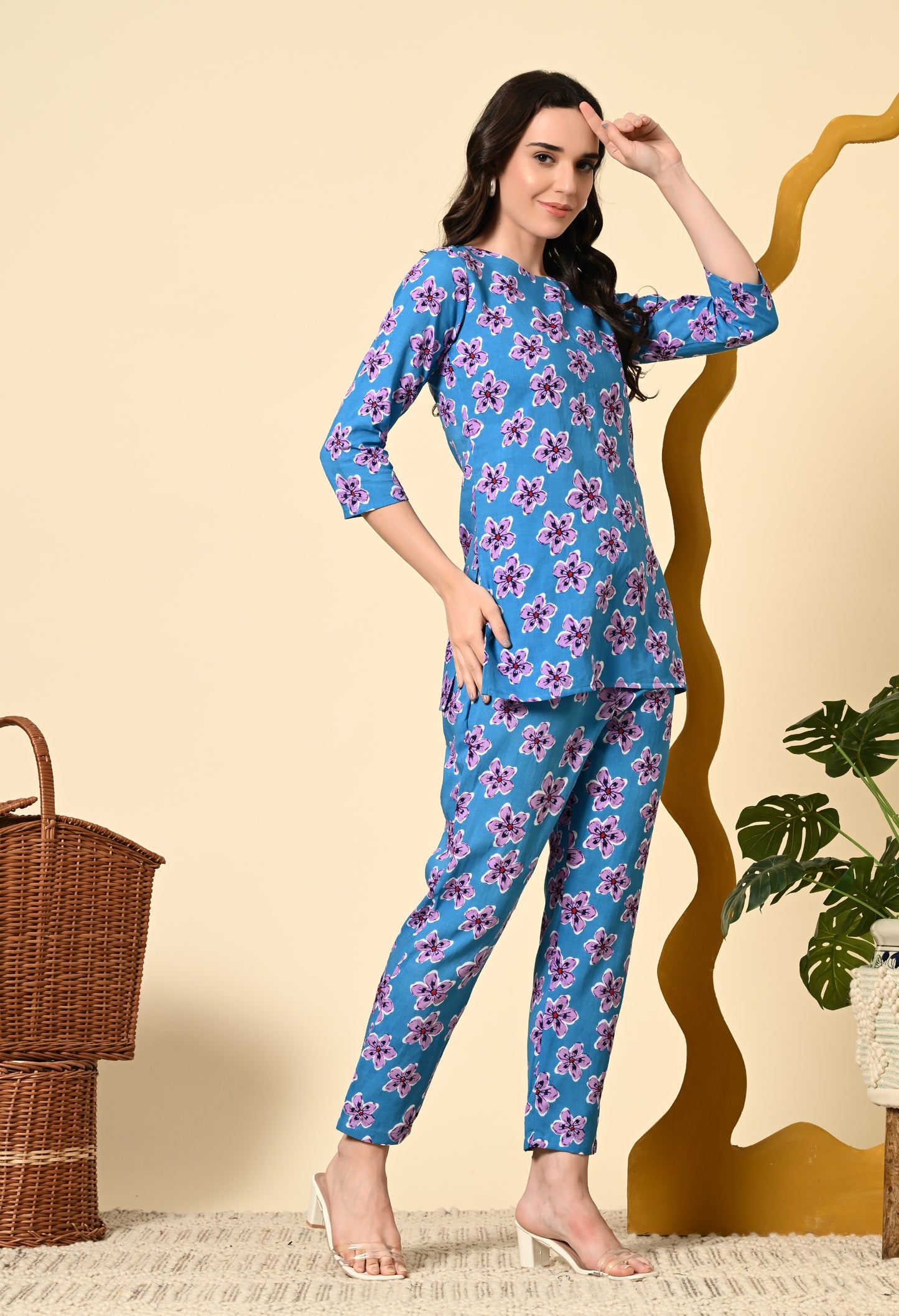 Indigo Bloom Co-ord Set