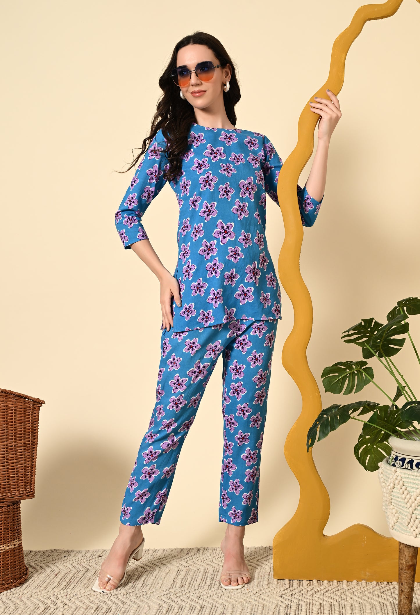 Indigo Bloom Co-ord Set