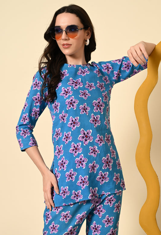 Indigo Bloom Co-ord Set