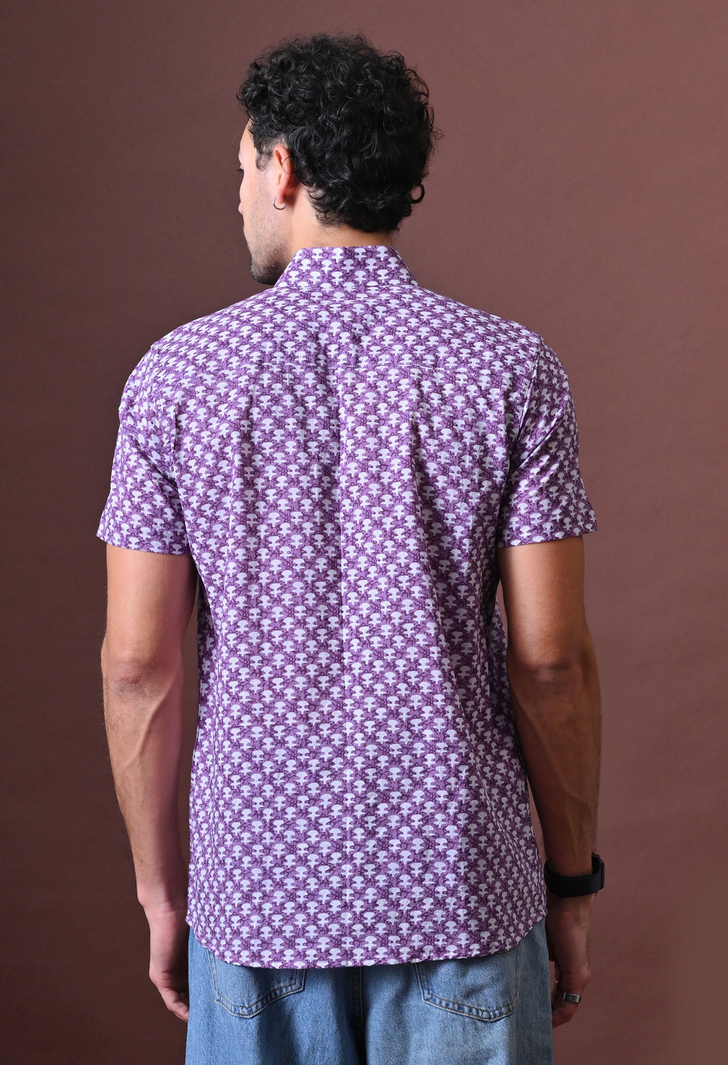 Sahir – Floral Printed Cotton Shirt (Half Sleeve)