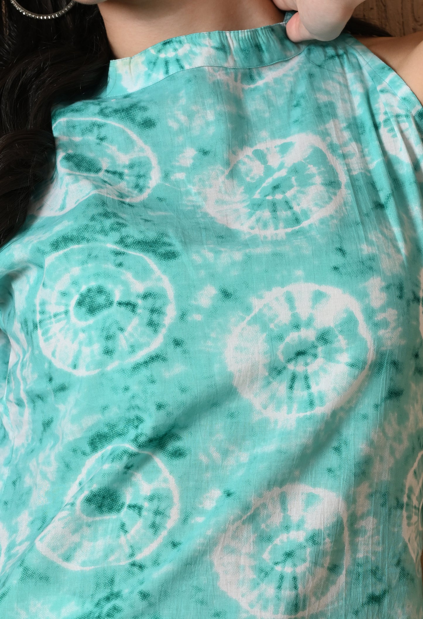Mareva – Sea Green Cotton Halter Top