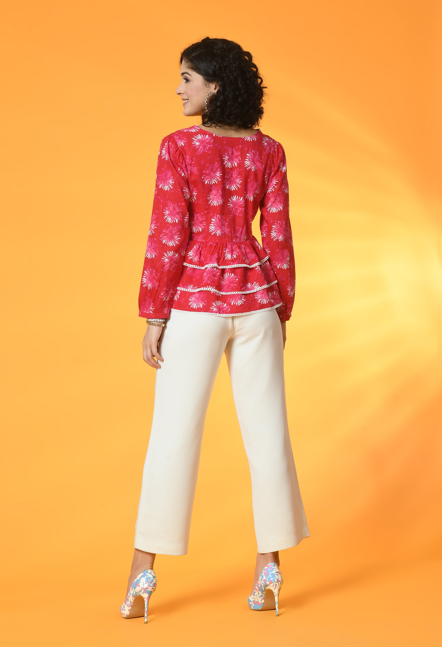 Romantic Blush Frill Top