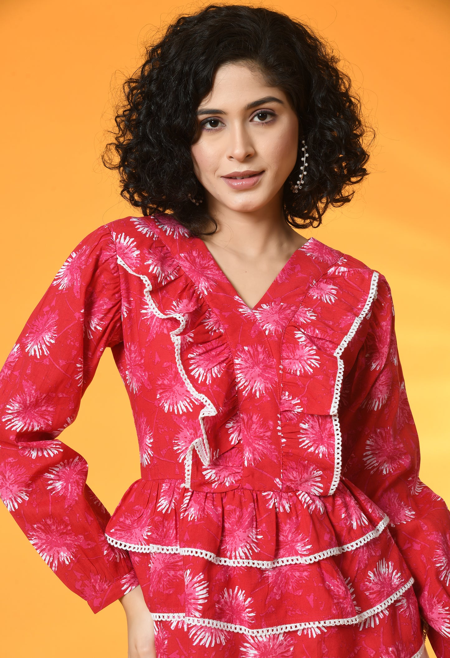 Romantic Blush Frill Top