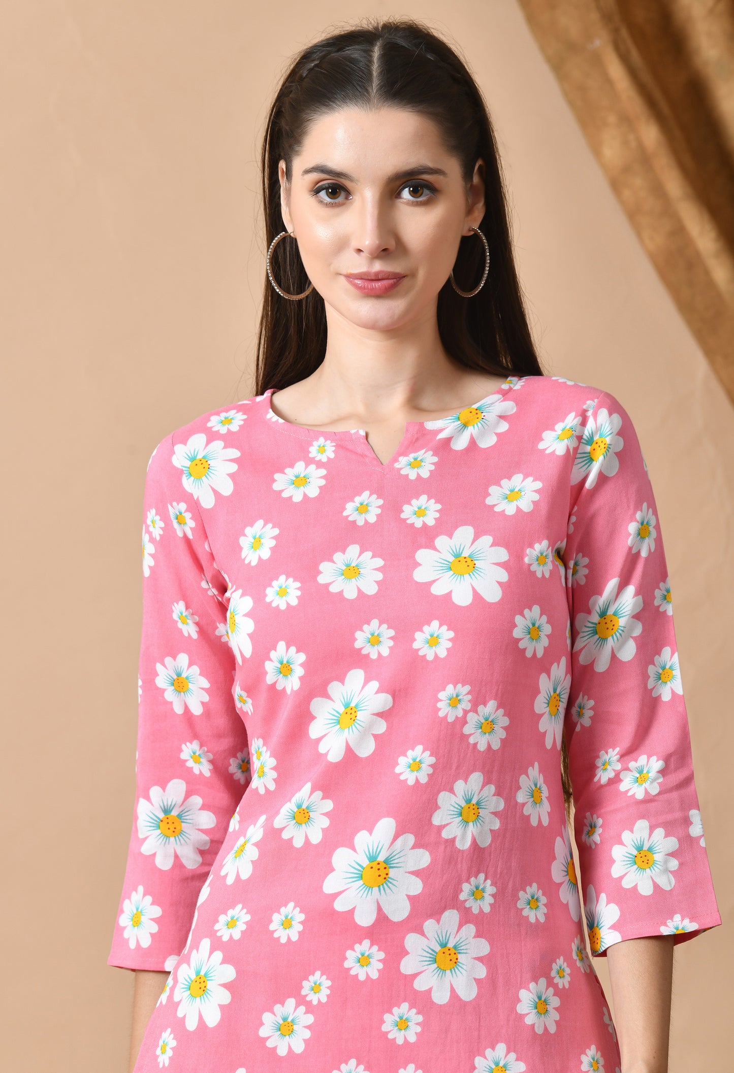 Rosewhisper – Pink Floral Night Suit for Women