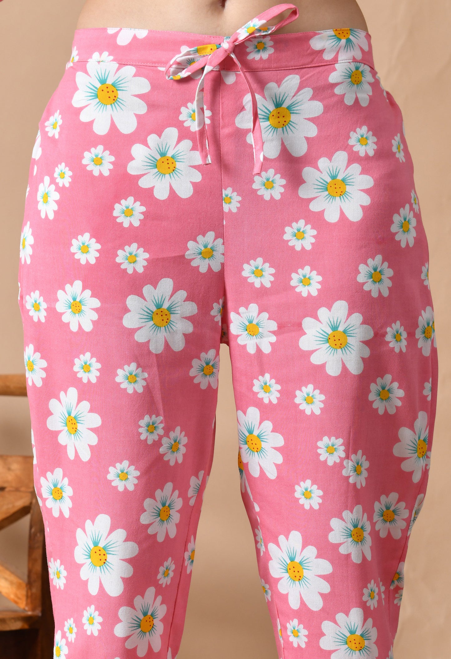 Rosewhisper – Pink Floral Night Suit for Women