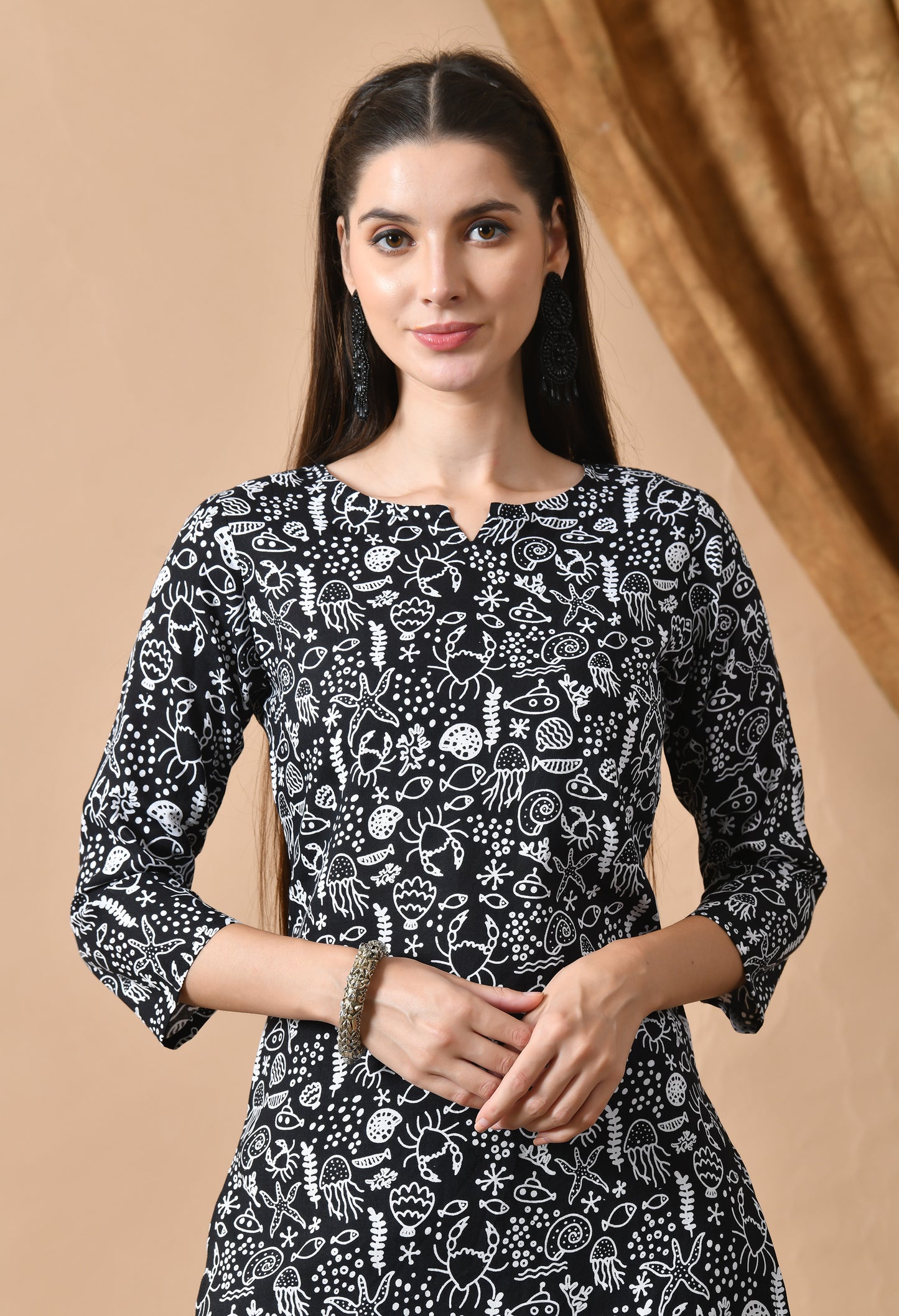 Midnight Voyage – Nautical Print Night Suit