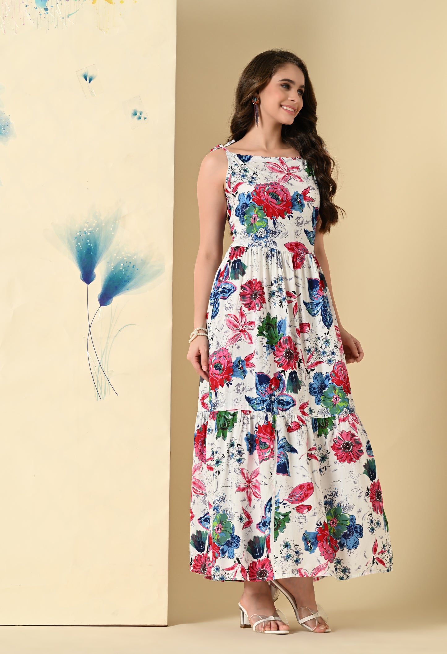 Floral Fantasy Tiered Dress