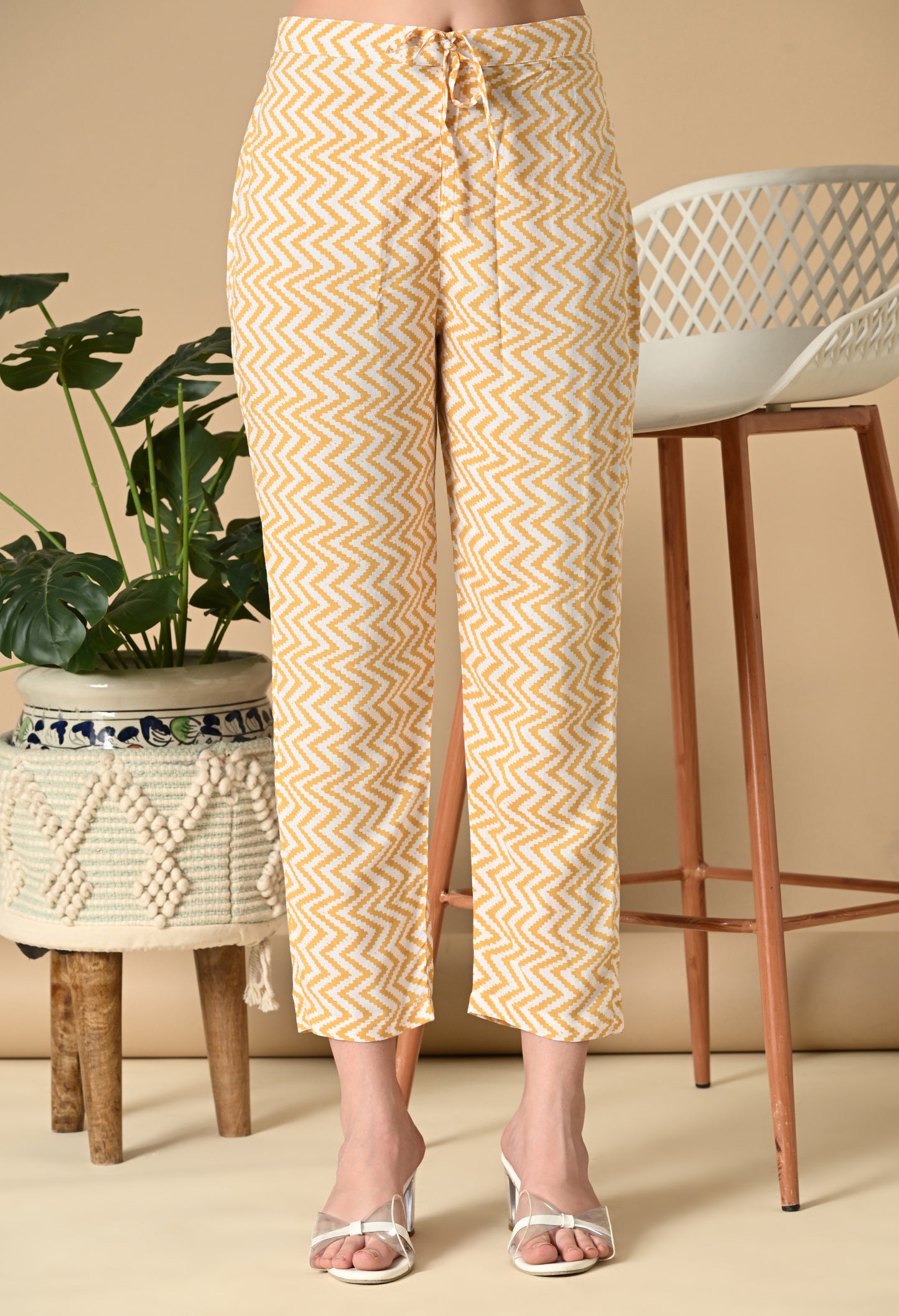 Mustard Yellow Kairi Print Kurta Set