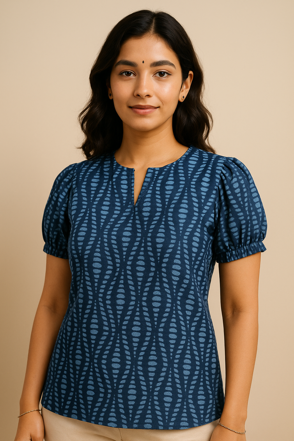 Neerja - Puff Sleeve Cotton Top